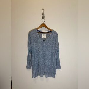Cupio Heather Blue Long Sleeve Top